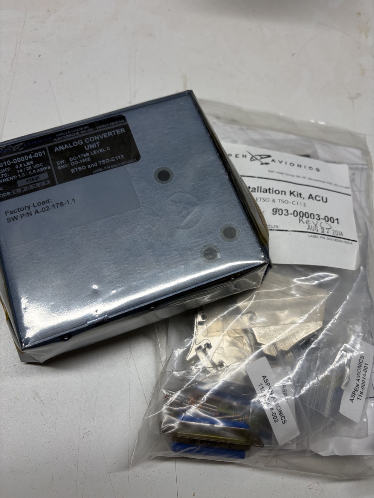 Aspen Avionics Analog Converter Unit PN 910-00004-001 NEW with INSTALLATION KIT