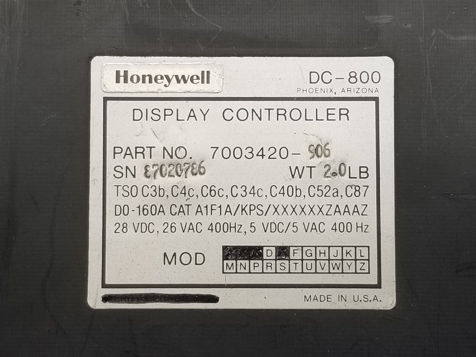 Sperry Honeywell DC-800 DC800 Display Controller 7003420-906 PARTS Lot 2