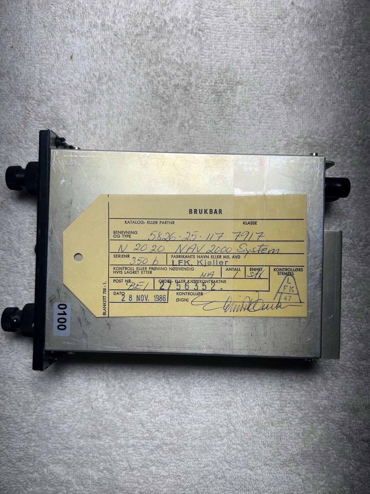 Vintage NR 2020 Becker FlugFunk Nav 2000 System 14/28 V