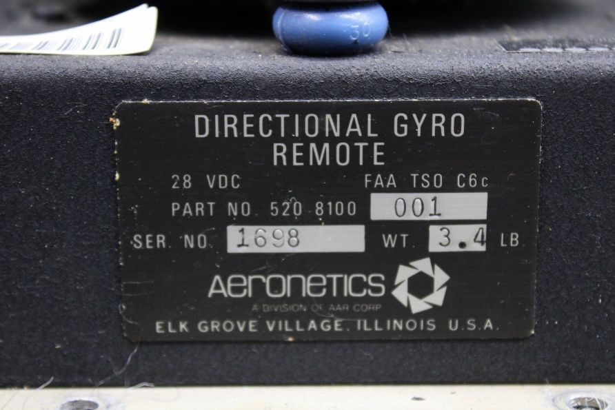520-8100-001 Aeronetics Directional Gyro Remote with Modifications (Volts: 28)