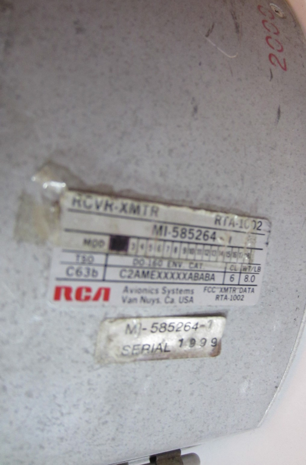 RADAR RCA RTA-1002 P/N MI 585264-1 FOR PARTS AS PICTURED COMPLETE