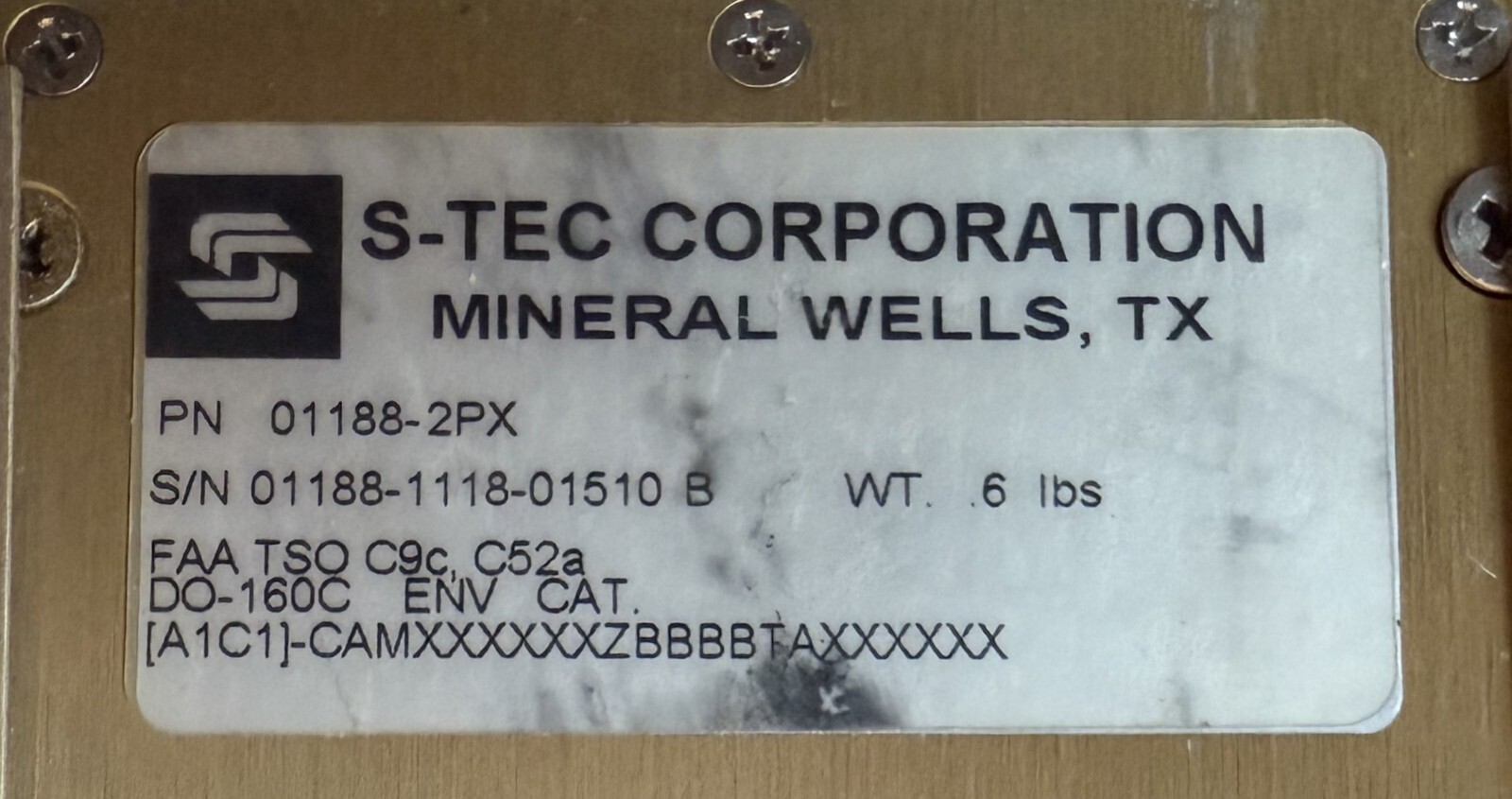 01188-2PX – S-TEC Corporation Autopilot Annunciator – Used Part