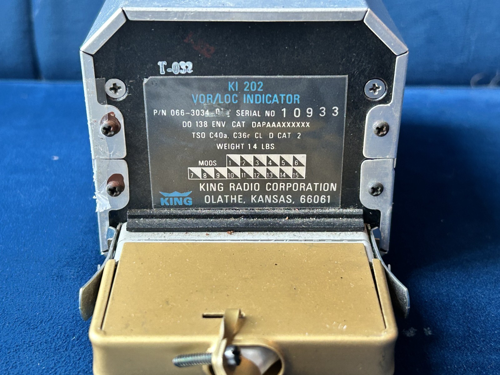Bendix King KI-202 VOR/LOC Indicator P/N 066-3034-07 (Working when removed)