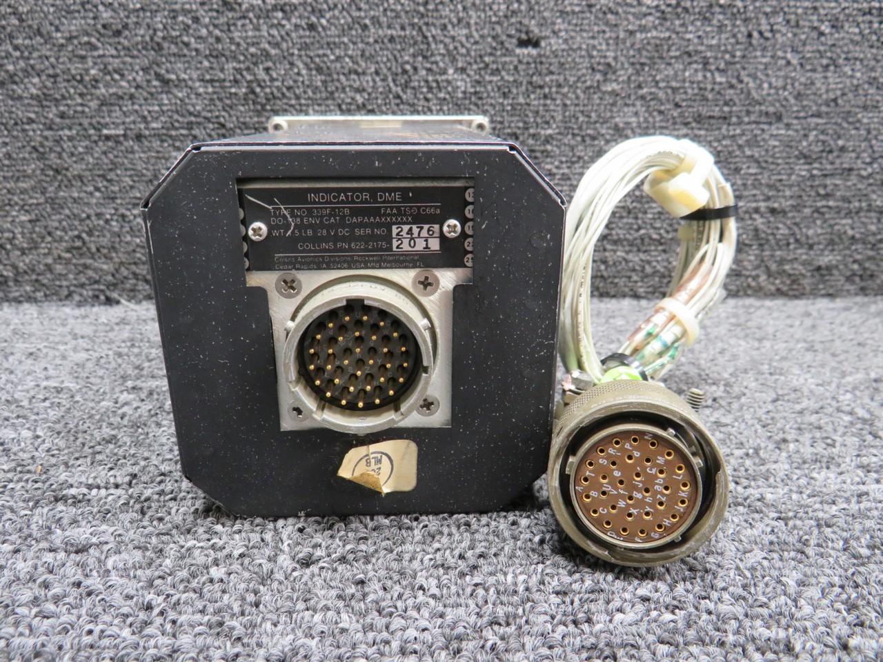 622-2175-201 Collins Avionics 339F-12B DME Indicator w Modifications (Volts: 28)