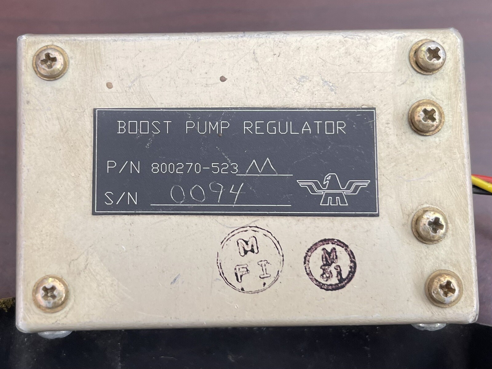 Mooney Boost Pump Regulator 800270-523M