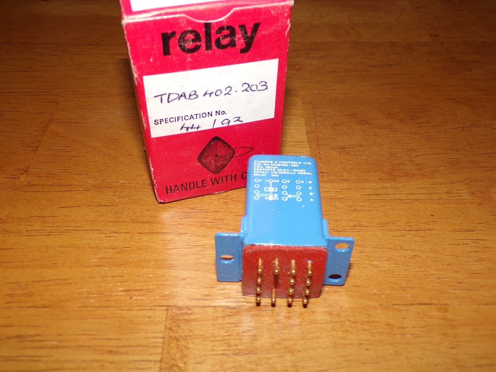 Diamond Controls Aircraft Timed Delay Relay TDAB402-203
