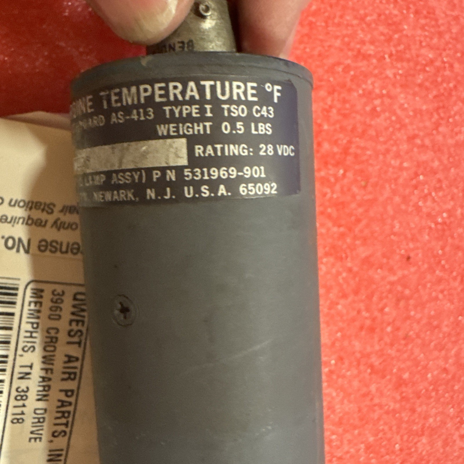 Weston Turbine inlet Temp Indicator gauge PN: 520587 binp