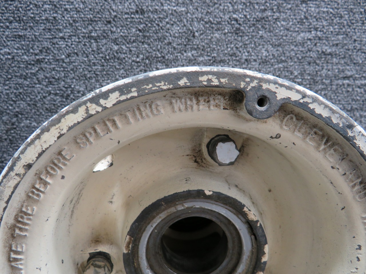 40-59 Cleveland 6.00-6 Main Wheel Assembly with Bearing (Chipped)