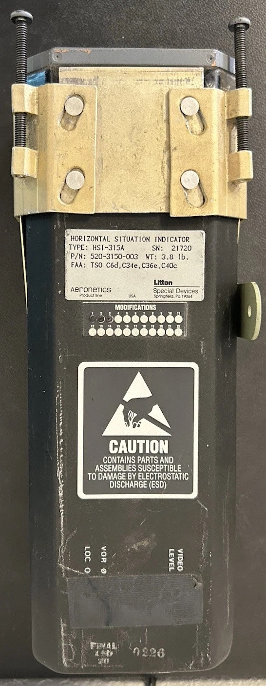 Aeronetics HSI-315A Horizontal Situation Indicator – PN 520-3150-003 W/TRACE