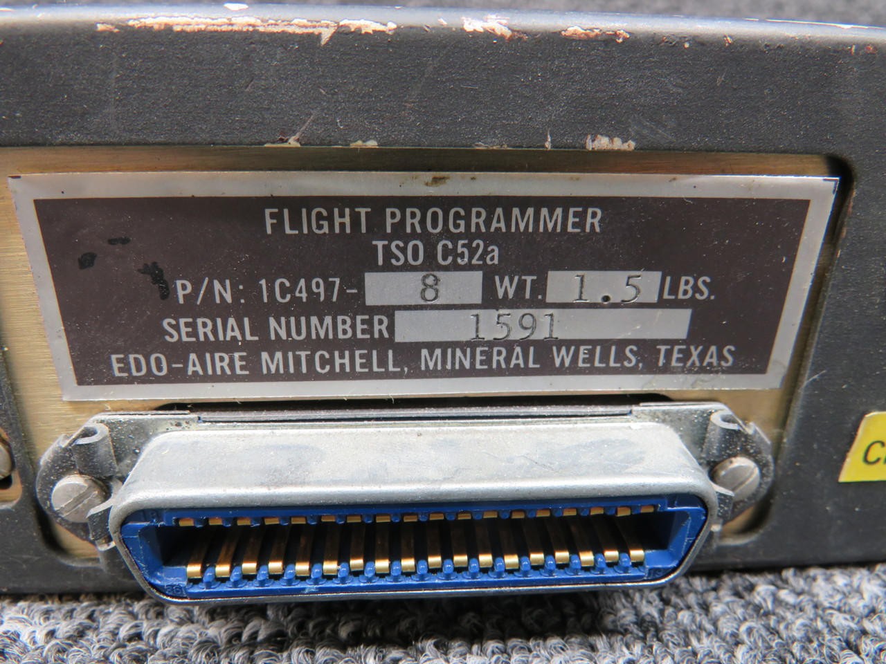1C497-8 Edo-Aire Mitchell Century IV Flight Programmer (Test Button Broken)