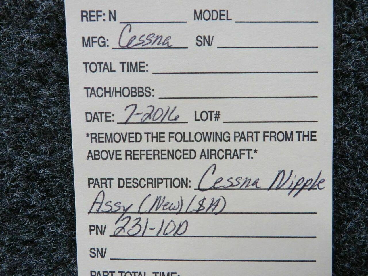 231-10D Cessna Nipple Assembly (New Old Stock) (SA)