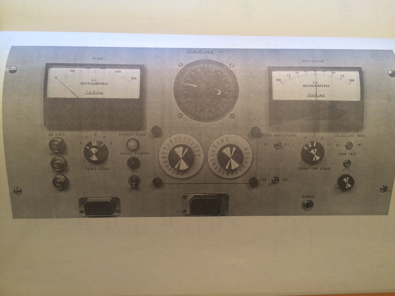 LinAire Nav Test Panel Model LV-5 Install Operation Service & Parts Manual