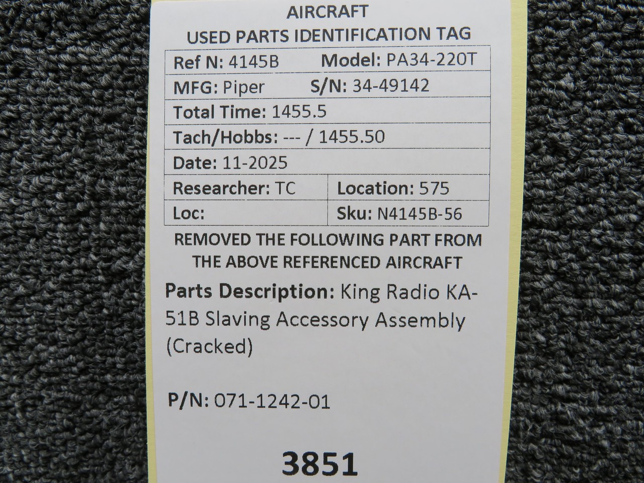 071-1242-01 King Radio KA-51B Slaving Accessory Assembly (Cracked)