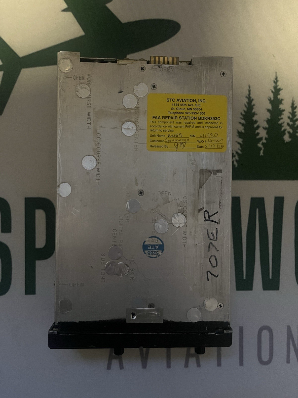 Bendix King KX 155 Nav/Com Glideslope 28 Volt 069-1024-35 – Repaired W 8130