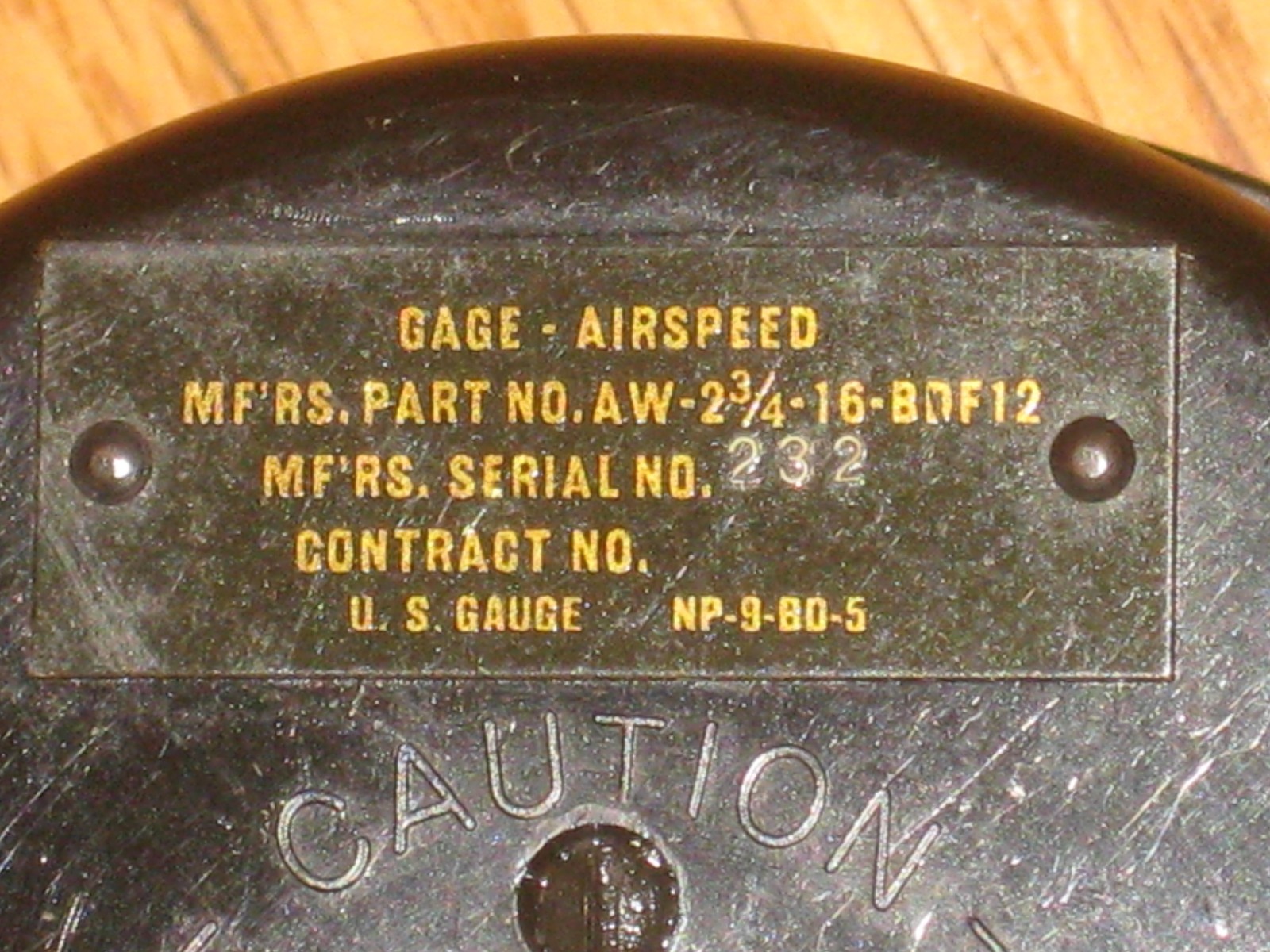 NOS Rare Vintage Aircraft Airplane Airspeed Indicator Gauge 50-250 MPH, US Gauge