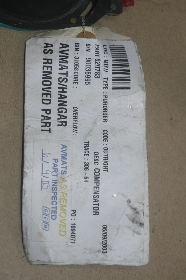 Honeywell Sperry 620783 Compensator unit as removed Compensation CS-211