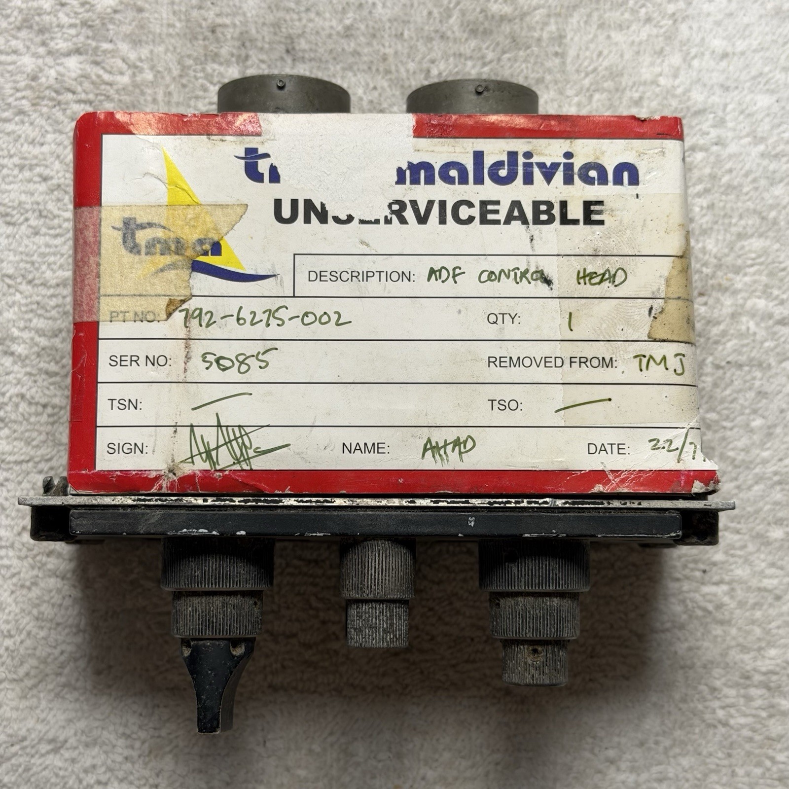 Collins Aerospace ADF Control 614L-13 PN 792-6275-002