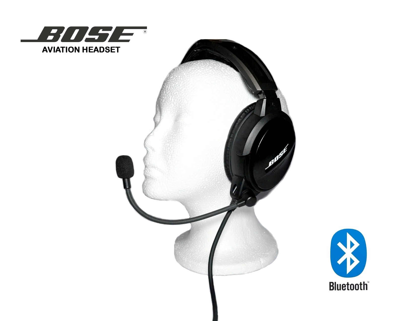 BOSE GA HEADSET WITH BLUETOOTH CONTROL MODULE BOSE A20 , DUAL PLUGS – WARRANTY