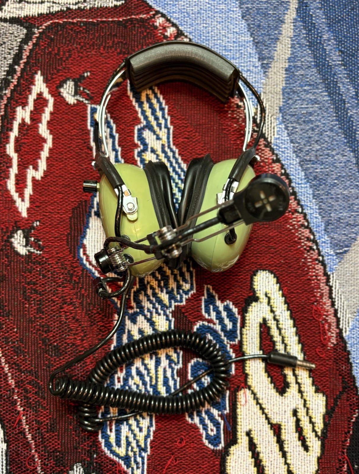 Vintage David Clark H10-56 Aviation Headset with Microphone *READ*