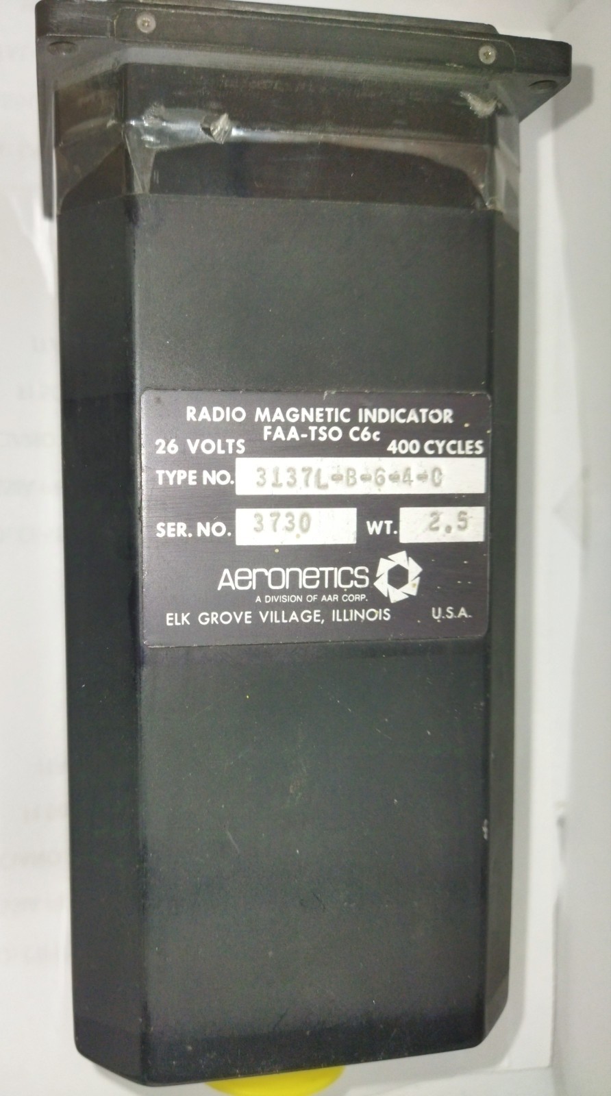 Aeronetics Radio Magnetic Indicator 3137L-B-6-4-0 28V FAA-TSO C6c Avionics Unit
