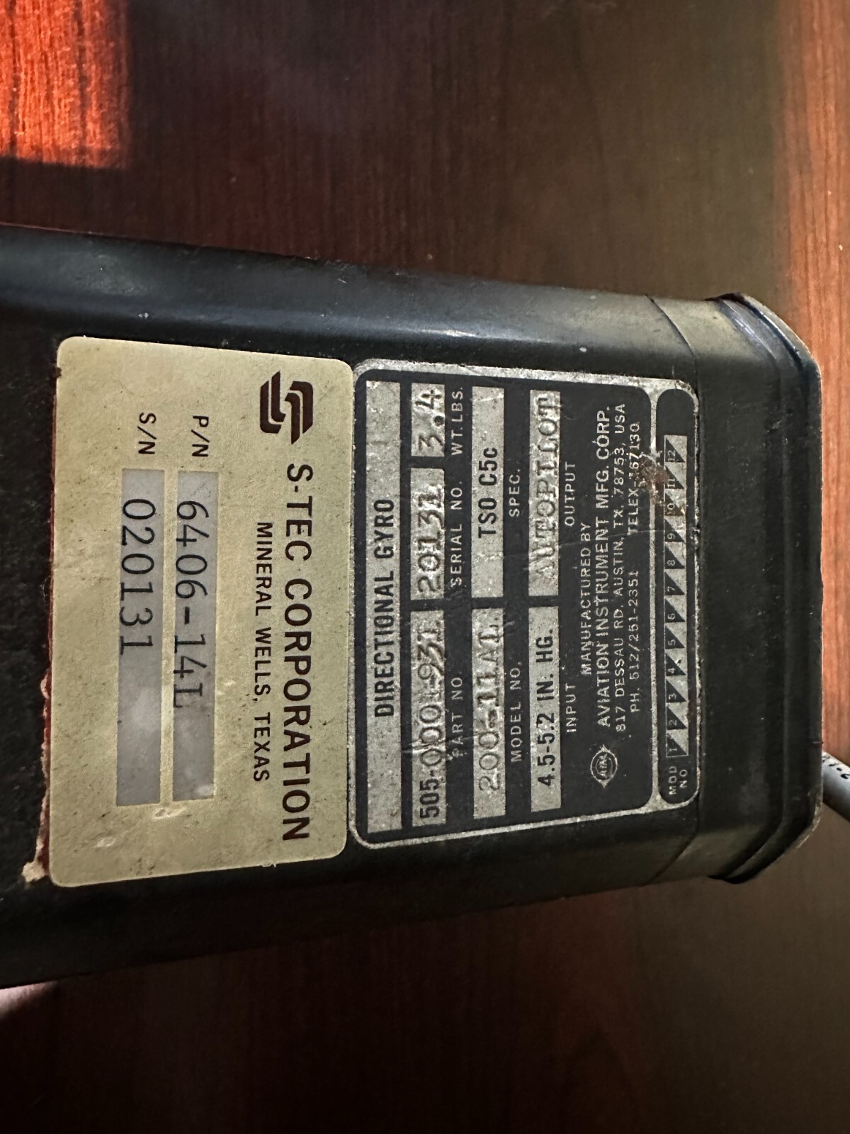 S-TEC DG directional gyro 6406-14L / 4000D-6 autopilot ready guaranteed 30 days