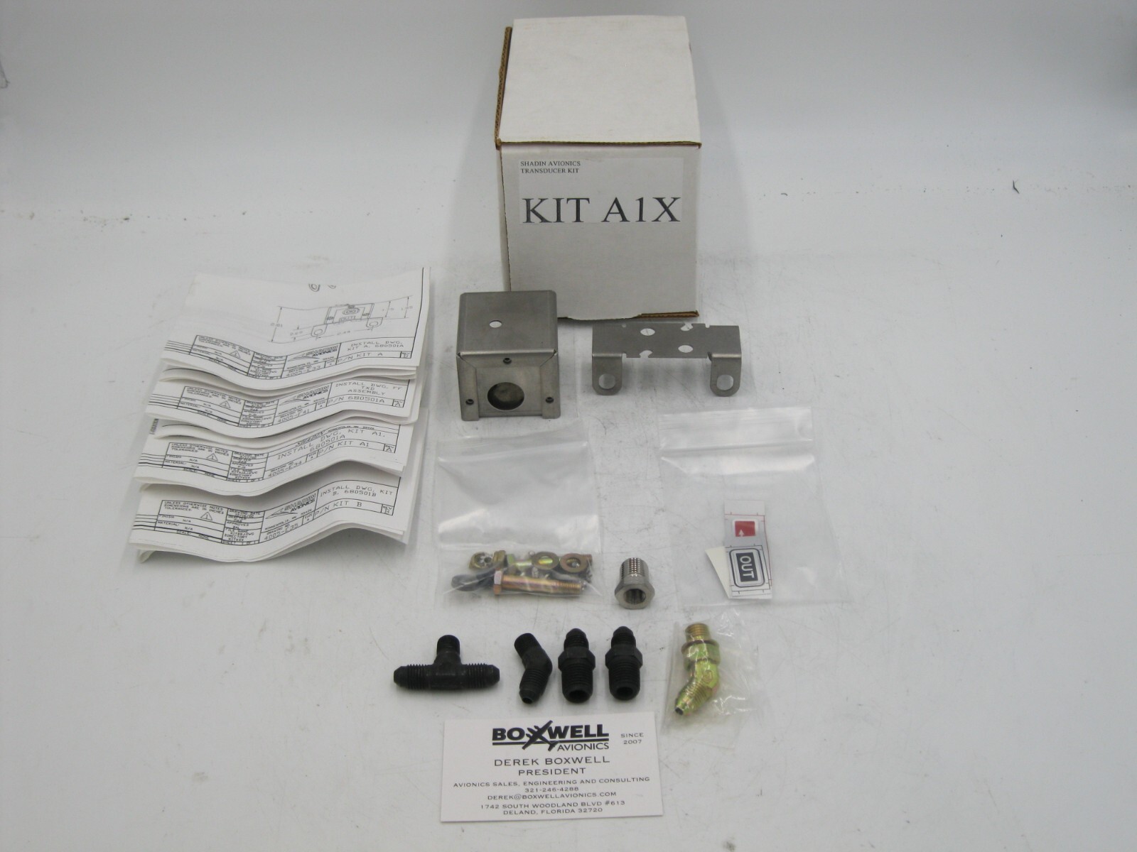 SHADIN FUEL FLOW TRANSDUCER MOUNTING KIT #2 PN: A1X