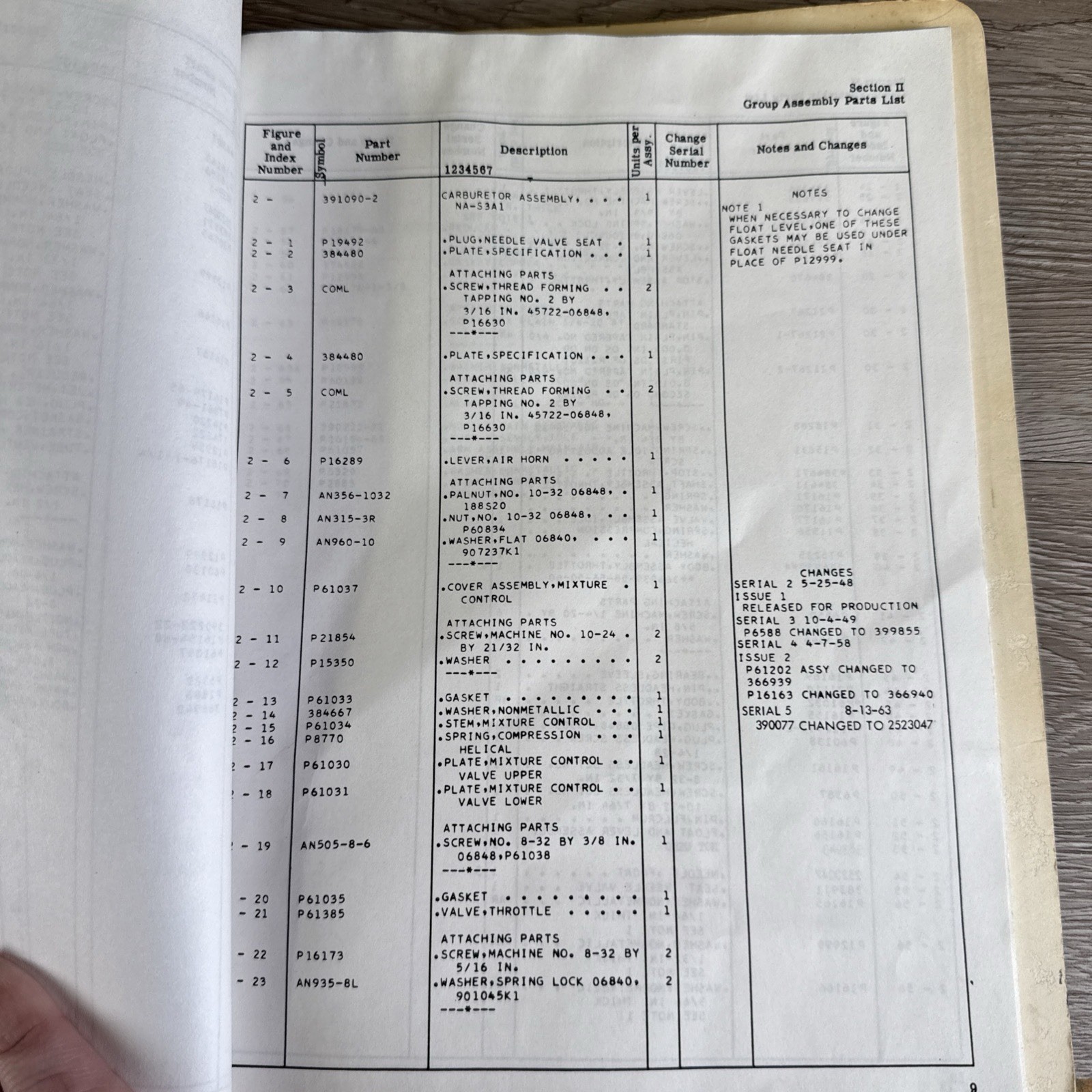 Bendix NA-S3A1 Carburetor used on Continental Engines Overhaul Manual Aviation