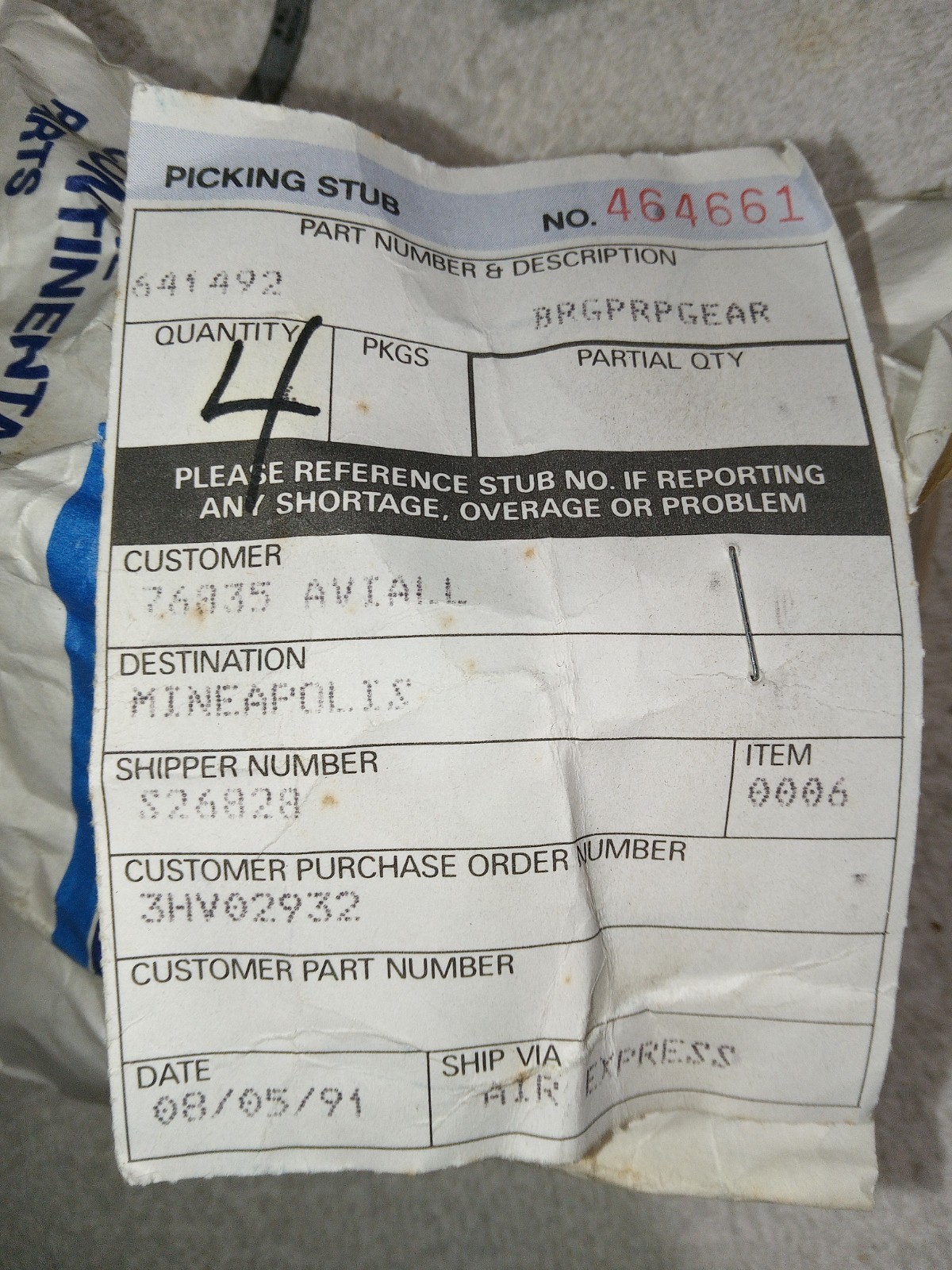 Teledyne Continental Motors MAIN BEARINGS 641492 – Aircraft NOS NEW