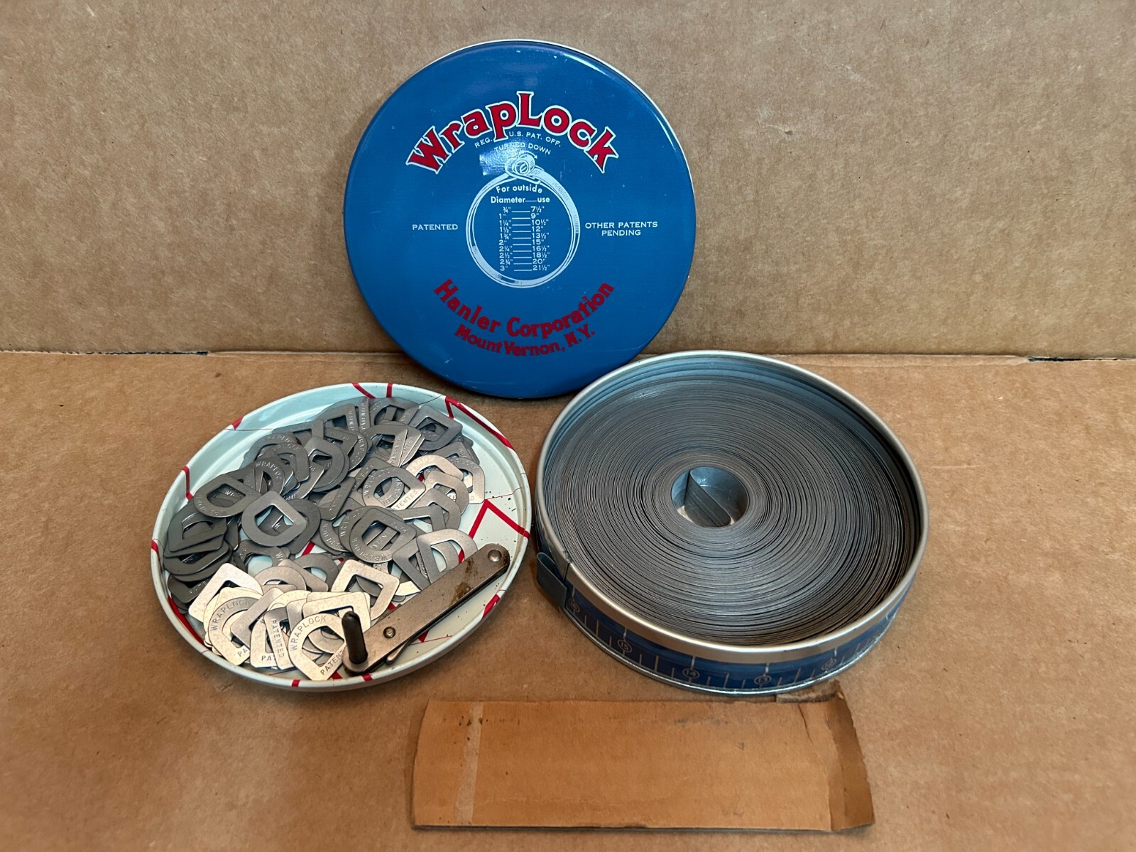NEW GS10012 WrapLock Clamp Banding Kit Tin Galvanized Steel 1/2″ x 100′ Vintage