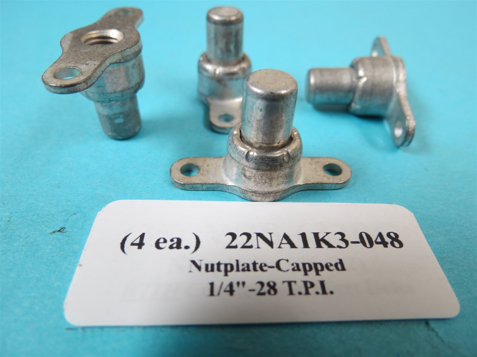 1/4”-28 High Capped 2-Lug Nutplate 22NA1K3-048 Hawker Beechcraft Aircraft (4)