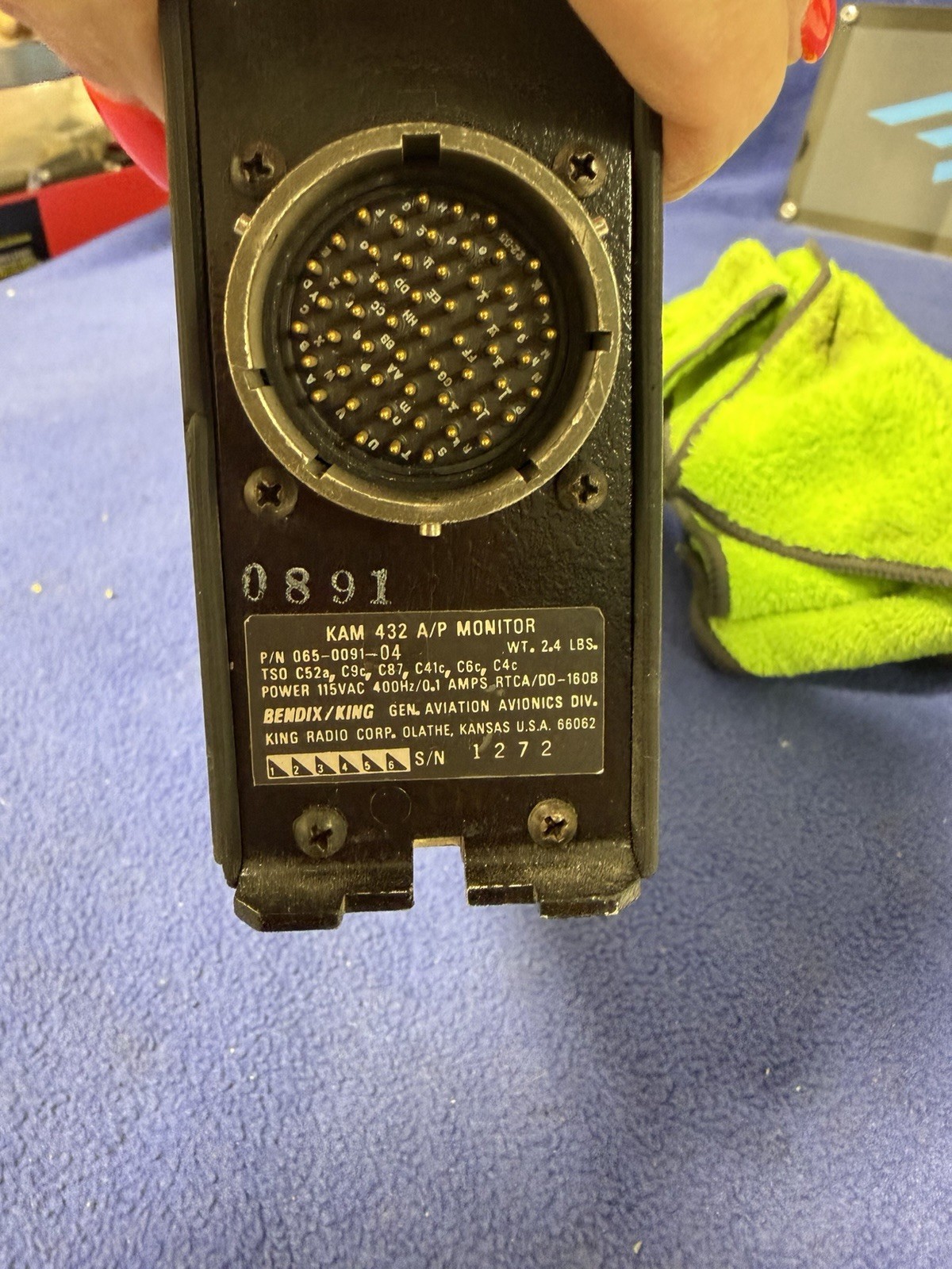 BENDIX KING KAM 432 A/P MONITOR P/N 065-0091-04 REMOVED WORKING