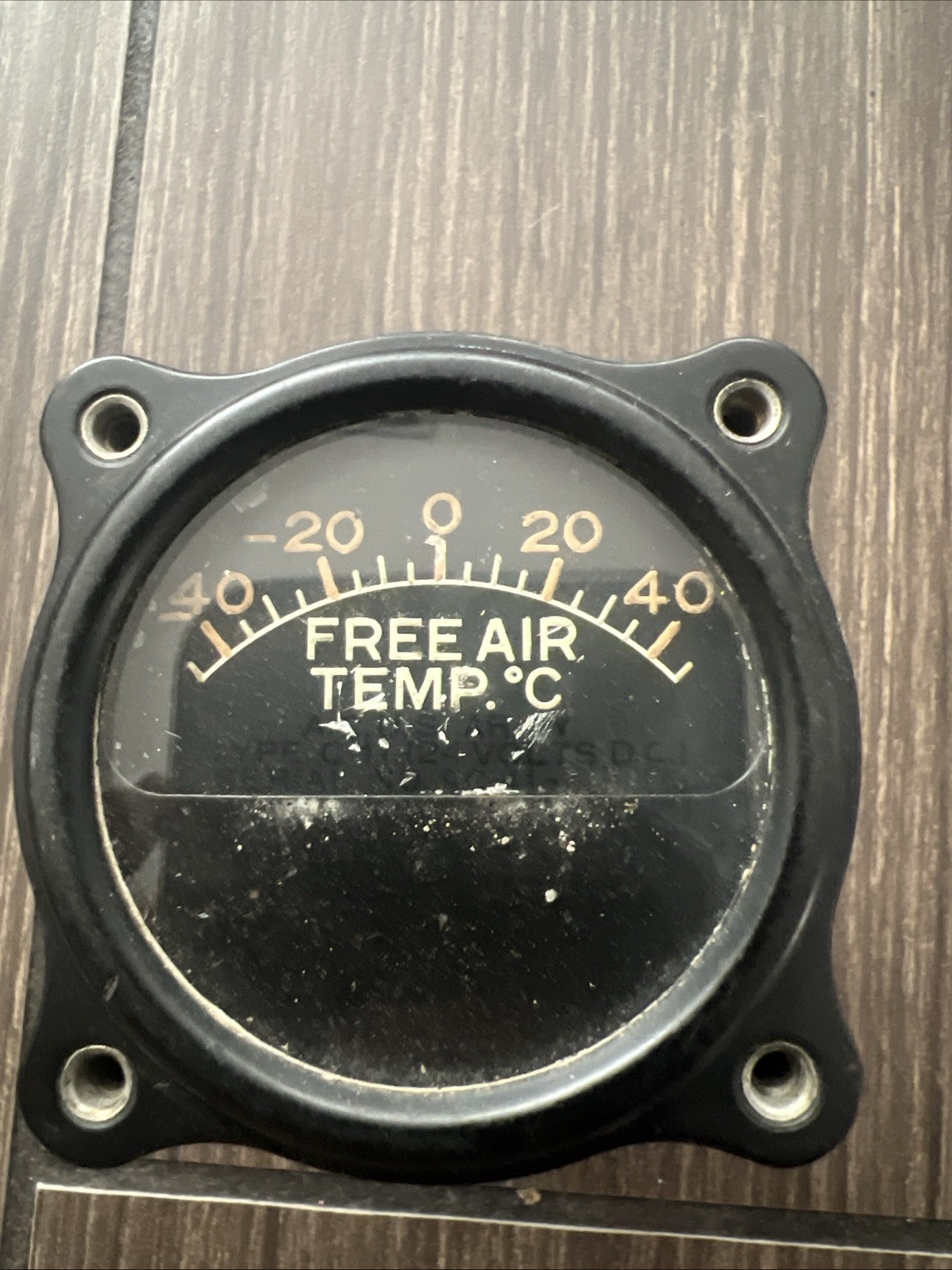 Vintage Aircraft Free Air Temp Celsius MFR Part # 102138 Weston Electric AC16691