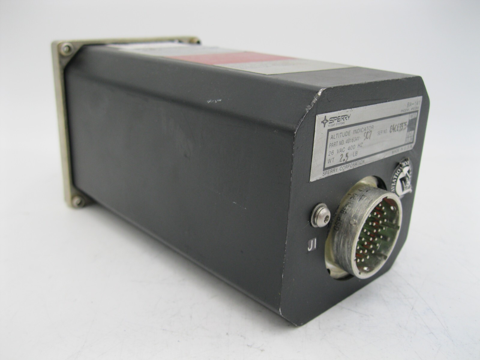 HONEYWELL SPERRY BA141 ALTIMETER PN: 4016341-907 AS REMOVED