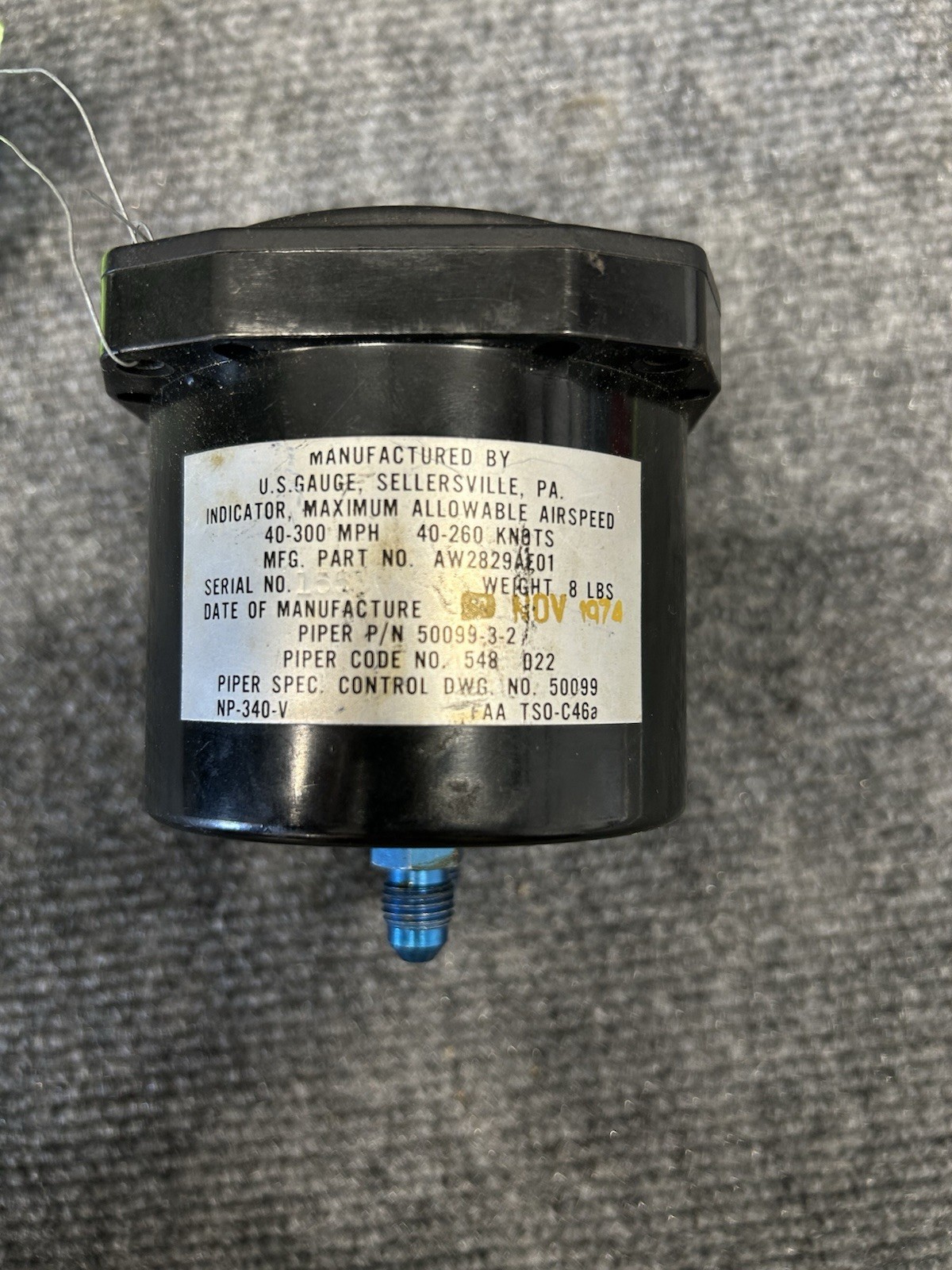Piper Cheyenne PA31T Airspeed Indicator | AW2829AE01 (Alt: 50099-3-2) (4)