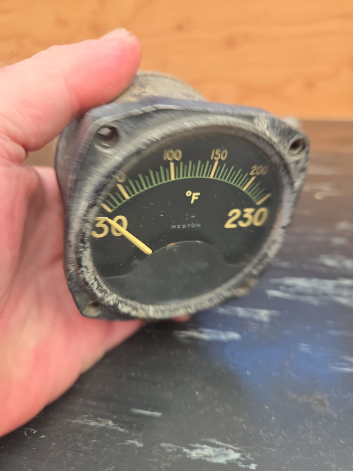 Vintage WESTON AIRCRAFT TEMP GAUGE model 728 Type 8ns