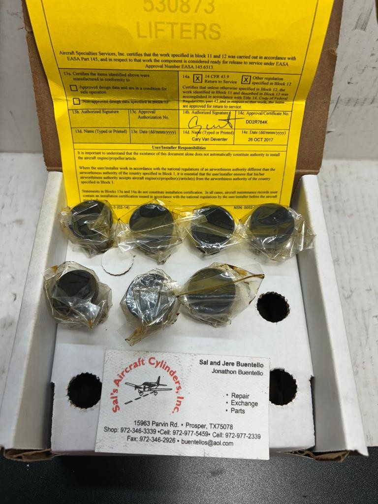 Certified Continental TCM O-200/O-300 Tappet Body Lifter P/N: 530873