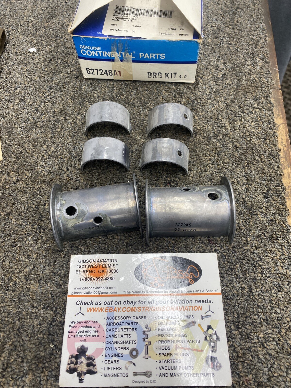 CONTINENTAL 627246A1 BEARING KIT 627245, 633398 A-65, A-75
