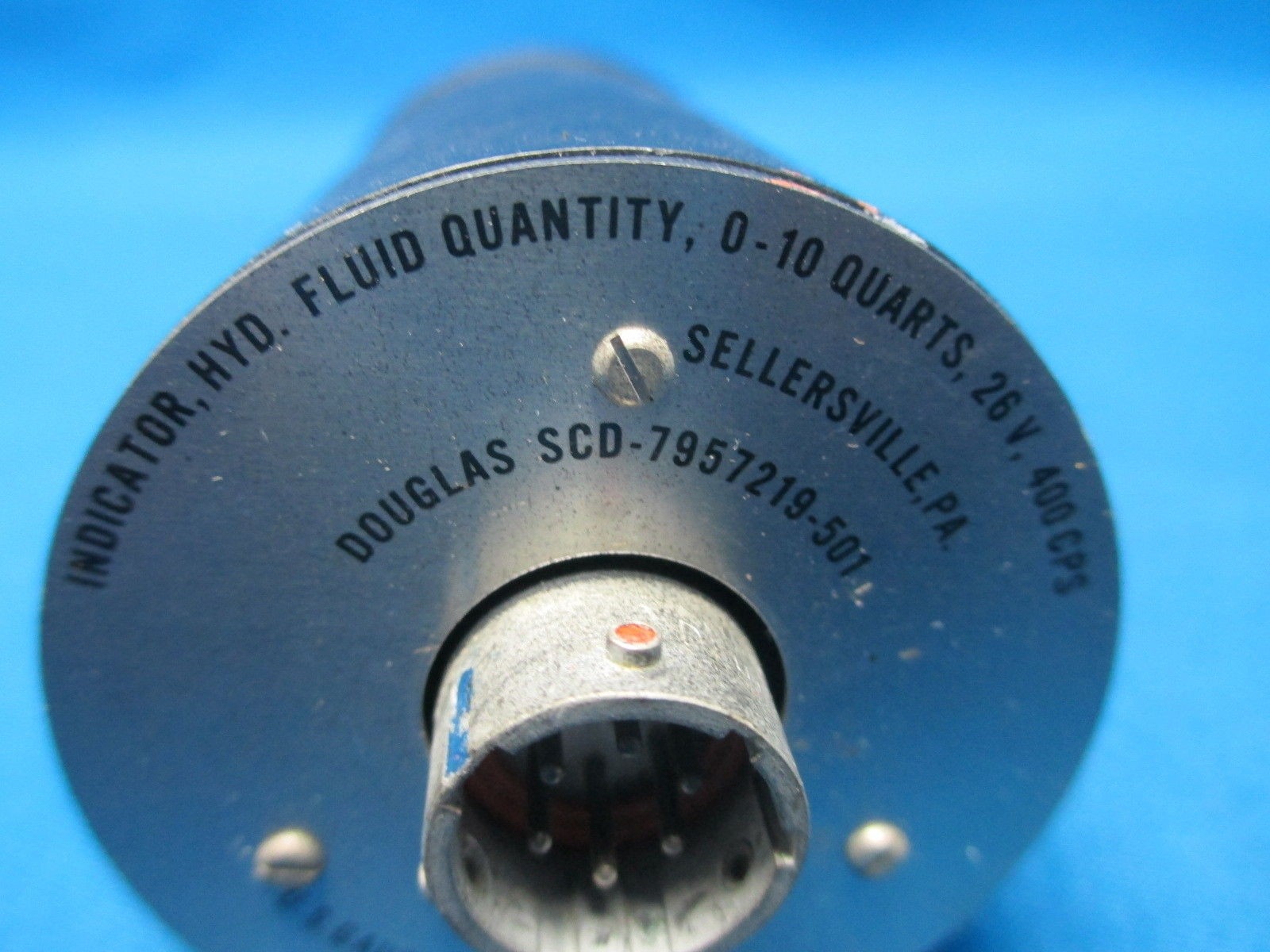 U.S. Gauge Hydraulic Fluid Quantity Indicator P/N: SRL-12B 26V For Parts (6186)