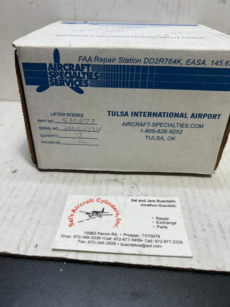 Certified Continental TCM O-200/O-300 Tappet Body Lifter P/N: 530873
