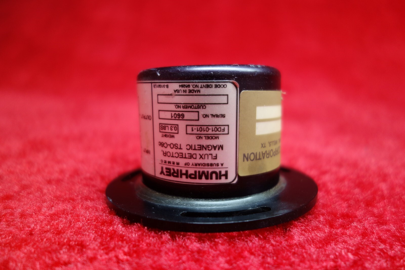 S-Tec Corporation, Humphrey FD01-0101-1 Magnetic Flux Detector PN 6446