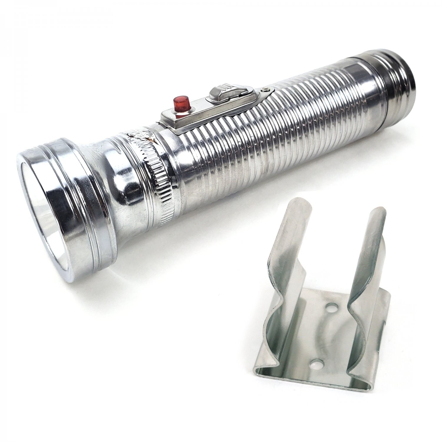 Vintage Style Flashlight w/ mounting bracket Cessna Private Plane Emergency