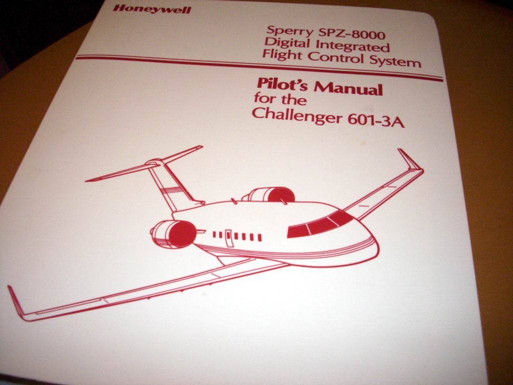 Honeywell Sperry SPZ-8000 FCS in Challenger 601-3A Pilot’s Guide Manual