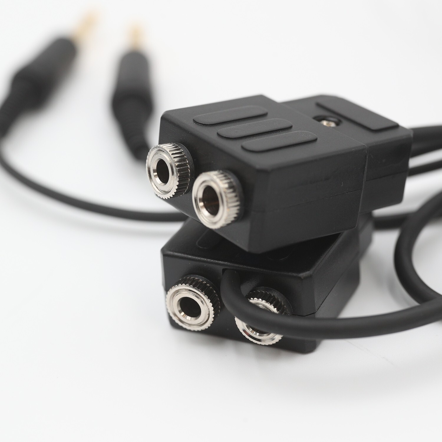 General Aviation Dual Plug Headset Splitter David Clark AVCOMM Pilot Rugged Air