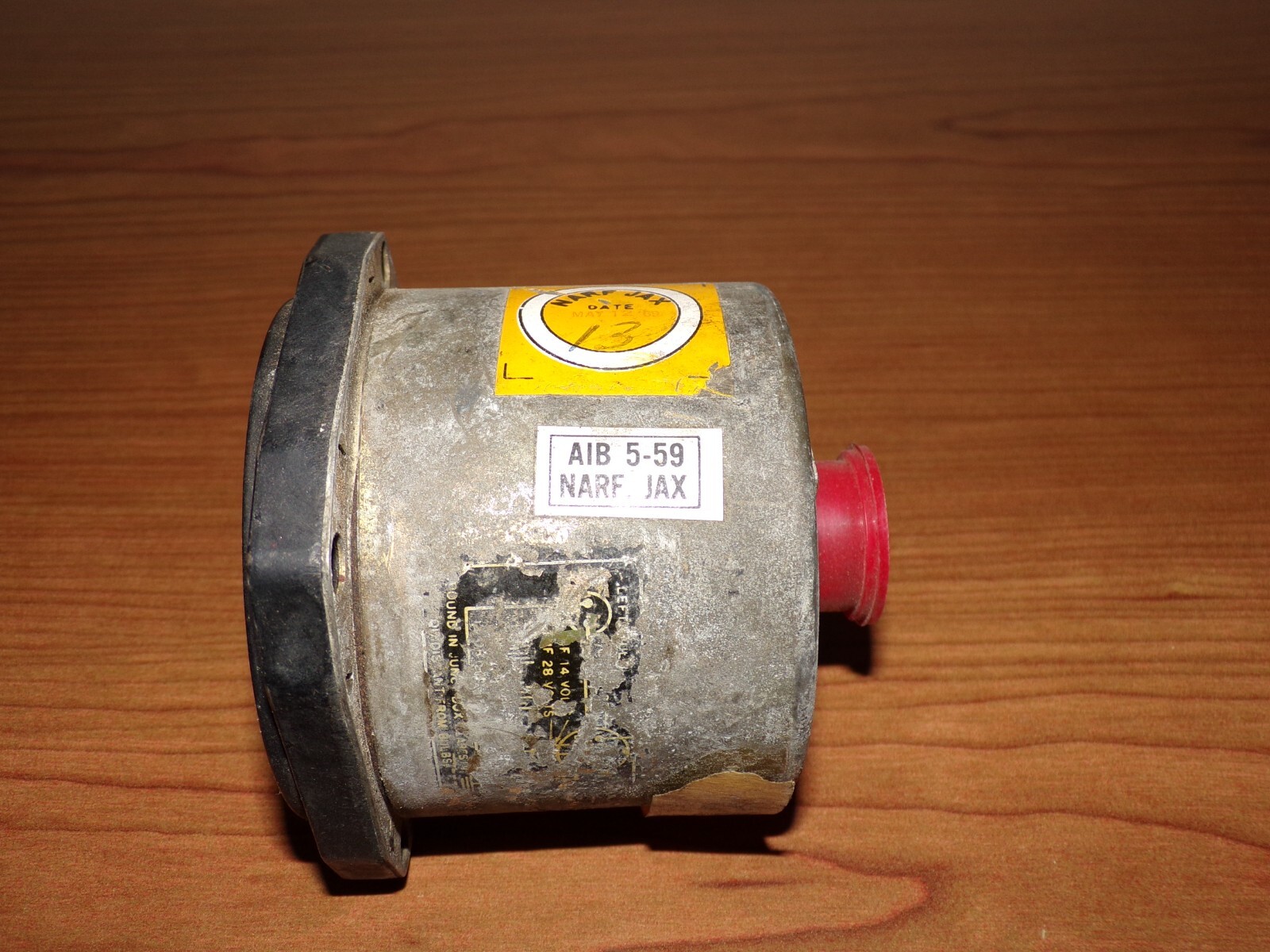 Vintage Aircraft Dual Thermometer Gauge AN5795-6 The Lewis Eng Co