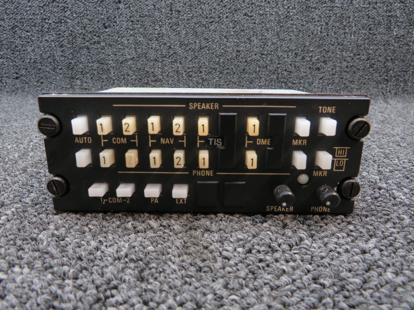 071-1087-01 King Radio KA119 Audio Control Panel (Damaged) (C20)