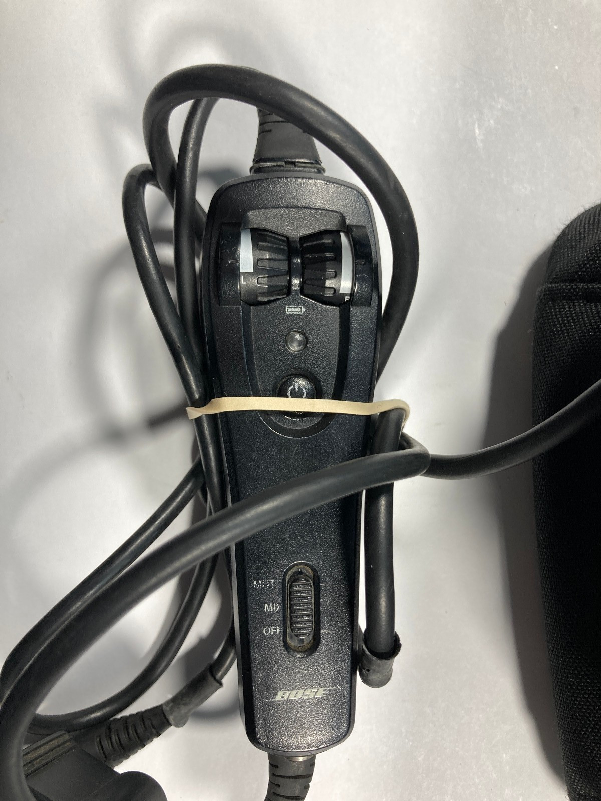 Bose A20 Aviation Headset w/Helicopter u174 Plug and Soft Case- Used Cond. READ