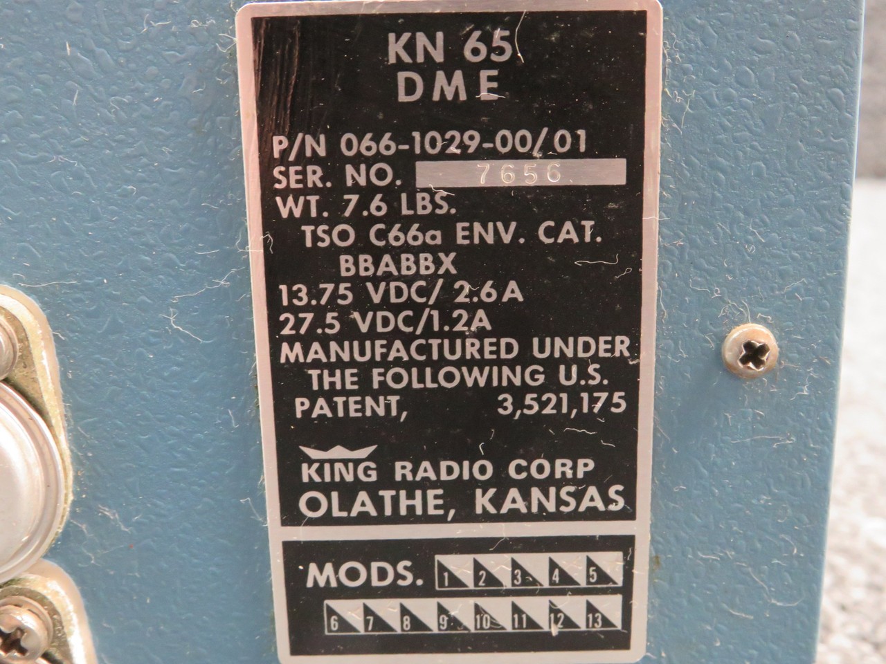 066-1029-00-01 King Radio KN-65 DME Unit (Volts: 14 or 28)