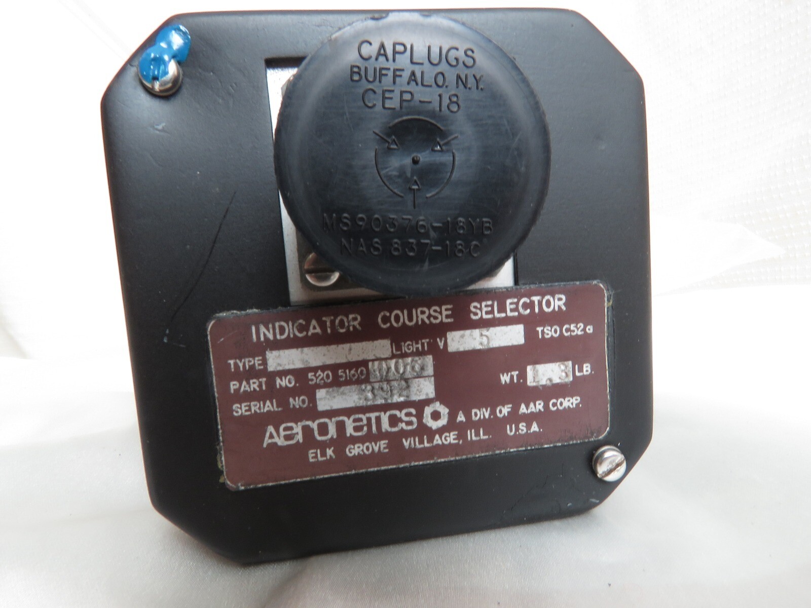 Aeronetics COURSE SELECTOR (OH) P/N: 520-5160-006 Dual release of 8130