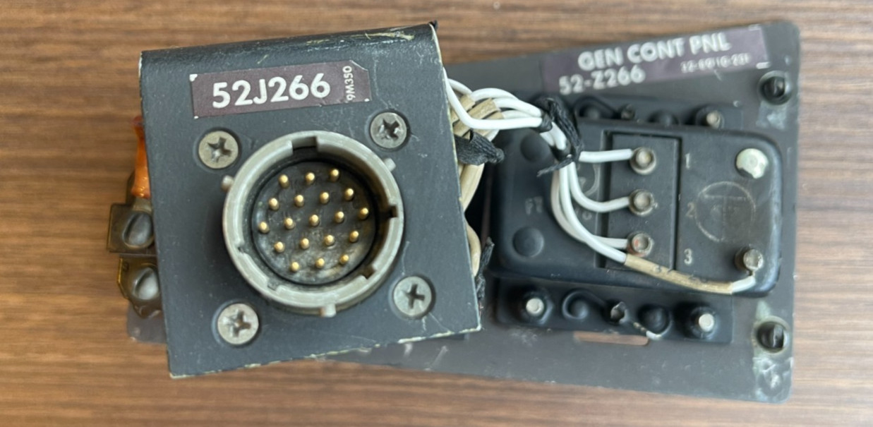 Generator and master caution light control panel F-4