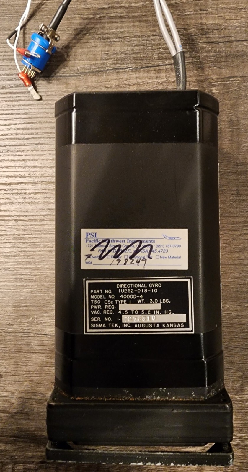 Sigma Tek 4000D-4 DIRECTIONAL GYRO P/N: 1U262-018-10 W/ 60 Day Warranty